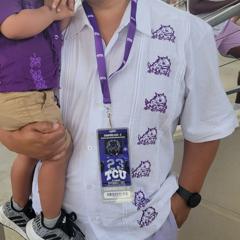 TCU White Guayabera