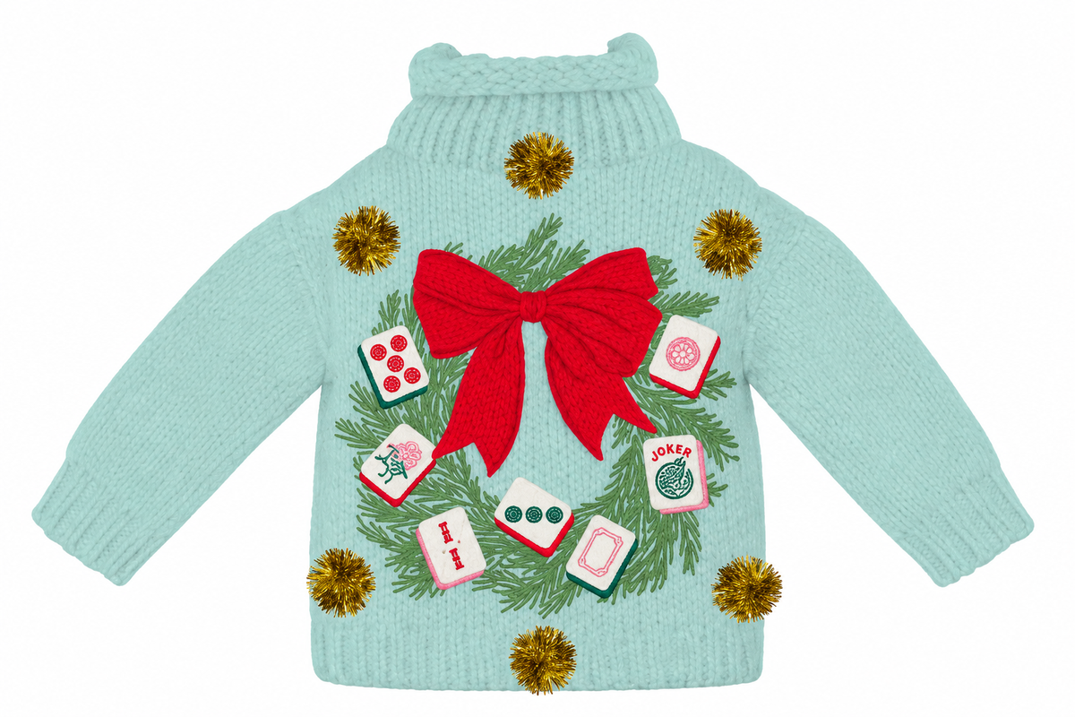 Mahjong Wreath Bottle Sweater