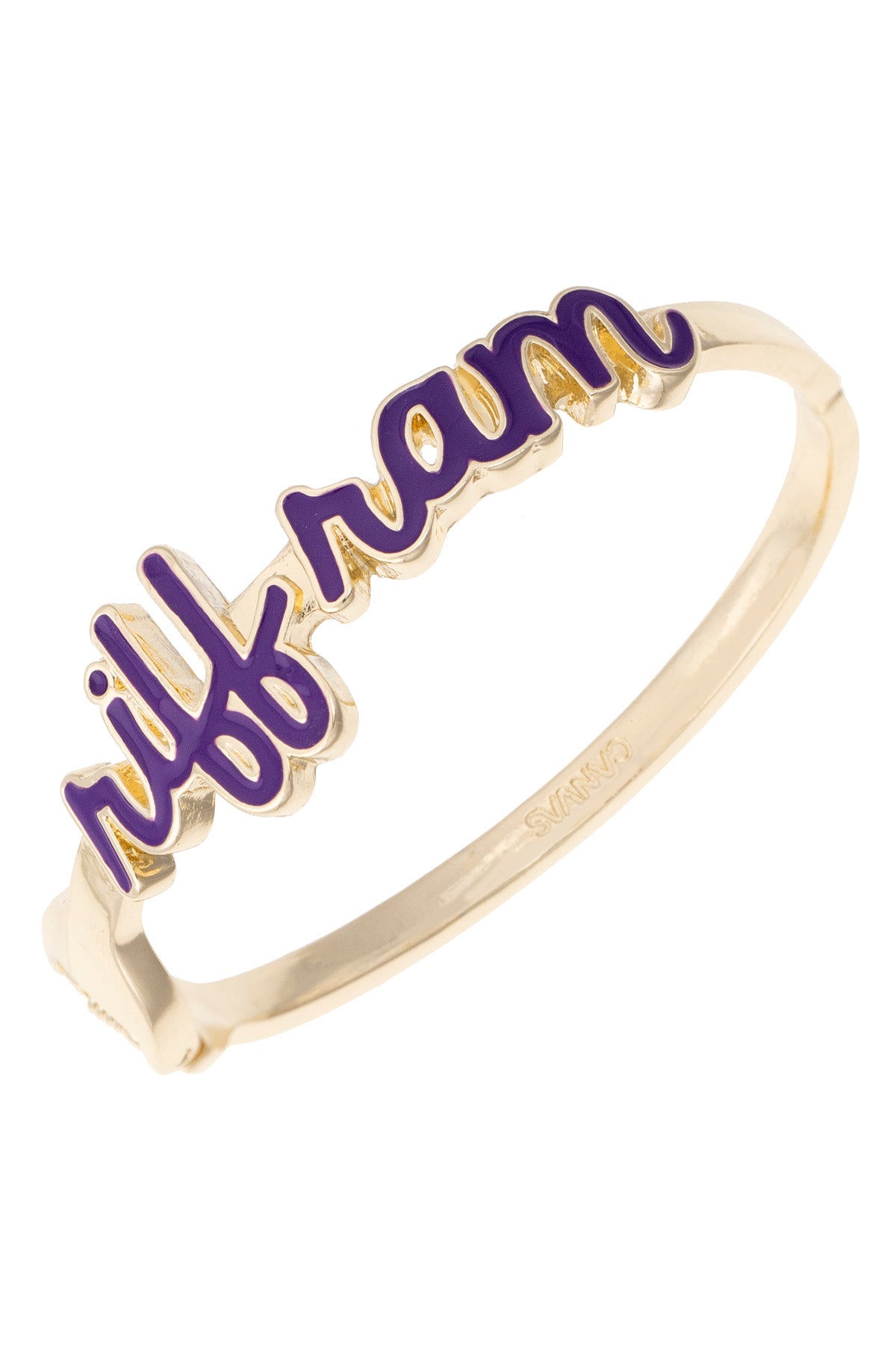 TCU Horned Frogs Cursive Enamel Hinge Bangle