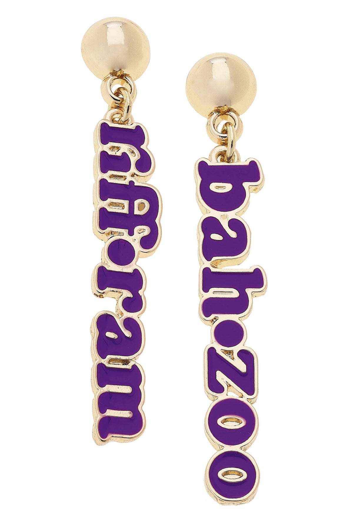 TCU Horned Frogs Slogan Earrings
