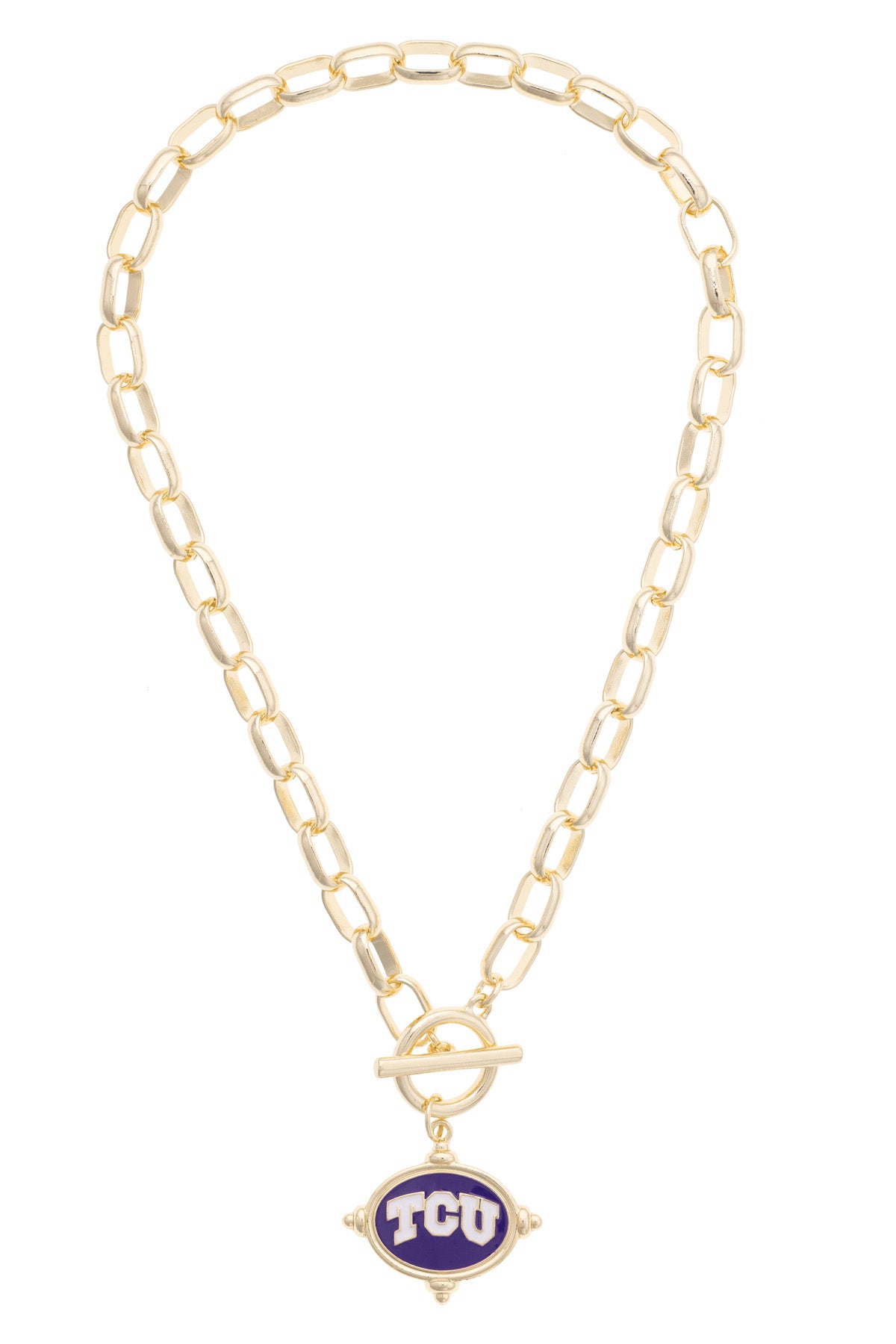 TCU Horned Frogs Logo Intaglio Necklace
