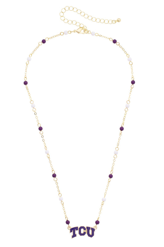 TCU Horned Frogs Logo Layering Necklace