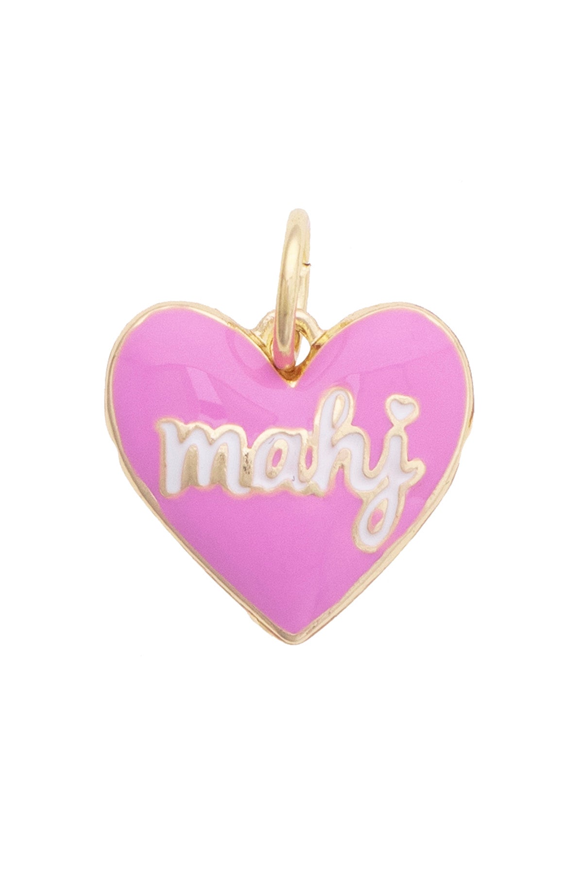 Mahj Enamel Heart Charm in Lilac